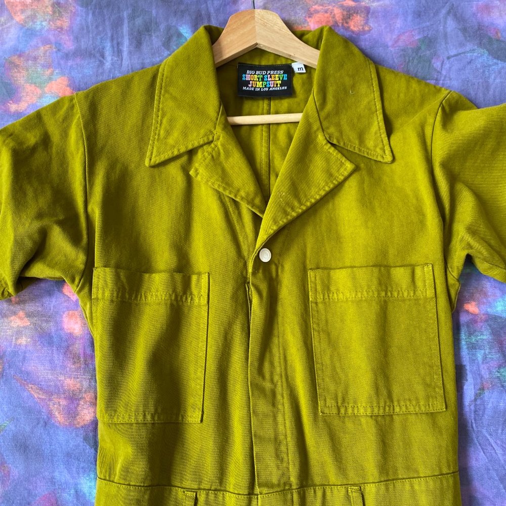 Big Bud Press Short Sleeve Jumpsuit in Olive Green